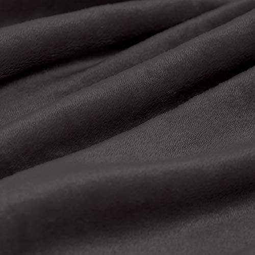 Kingole Flannel Fleece Microfiber Throw Blanket, Luxury Black Queen Size Light Weight Cozy Couch Bed Super Soft and Warm Plush Solid Color 250GSM (90 x 90 inches)