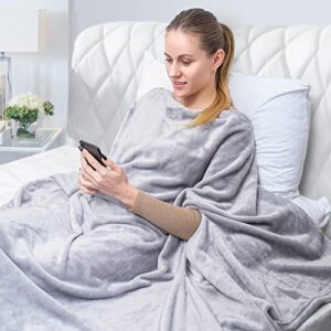 elegear wearable hug throw blanket - lazy phone tv blanket keep your hands free, couch/sofa/bed fleece blanket, soft cozy fuzzy wrap blankets unique valentines birthday gifts for adult/kids - 80"x60"
