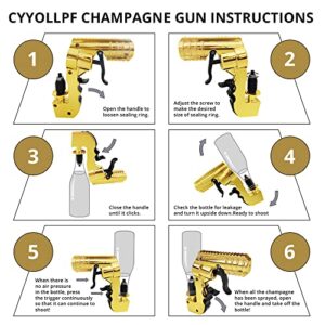 The 4th Generation Champagne Gun Shooter,Adjustable Champagne Spray Gun,Beer Gun Shooter with Longer Shooting Distance,Sprayed Under Without Air Pressure,Champagne Spray Gun,Champagne Squirt Gun