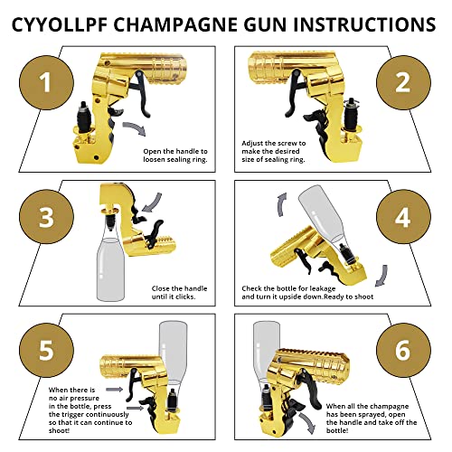 The 4th Generation Champagne Gun Shooter,Adjustable Champagne Spray Gun,Beer Gun Shooter with Longer Shooting Distance,Sprayed Under Without Air Pressure,Champagne Spray Gun,Champagne Squirt Gun