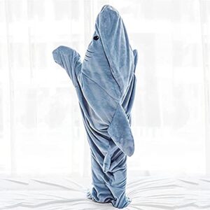 Shark Blanket Adult - Wearable Shark Blanket, Shark Blanket Hoodie, Super Soft Cozy Flannel Hoodie Shark Sleeping Bag, Shark Onesie Blanket, Gifts for Shark Lovers (67inX27.5in(L), Shark)