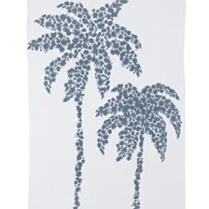 Barefoot Dreams® CozyChic® Spotted Palm Tree Blanket, Pearl-Baltic Blue, 45"x60"