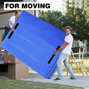 SGPAC Queen Mattress Bag for Moving 1 Pack, Moving Bags Heavy Duty Extra Large,Clothes Moving Storage Bags,Big Blue Storage Bags for Moving,Reusable Dorm Packing Bags,8 Pack