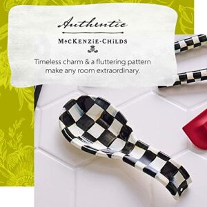 MacKenzie-Childs Courtly Check Enamel Spoon Rest for Kitchen, Enamel Kitchenware Line