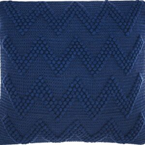 Mina Victory Life Styles Large Chevron Indigo 20" x 20" Throw Pillow