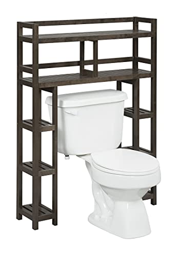 New Ridge Home Goods New Ridge Home Solid Wood Over The Toilet Bathroom Storage, ESPRESSO