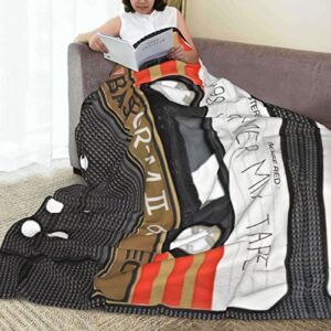 Retro Vintage 80s or 90s Fashion Style Throw Blanket Fleece Blanket Soft Cozy Warm Flannel Blanket for Living Room Couch Bed Office 50"x 40"