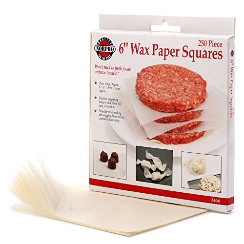 Norpro Square Wax Paper, 250 Pieces, Small, White