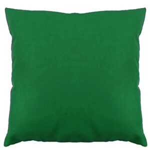 Saffron Floor Cushion Cover Decorative Extra Large Pillowcase Green 32x32 inch (80x80 cm) Cotton Plain Solid Removable Cover, Insert not Included