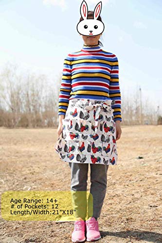 Eggs Collecting Gathering Holding Apron for Chicken Hense Duck Goose Eggs Housewife Farmhouse Kitchen Home Workwear (Adult-Unisex)