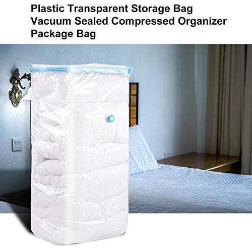 Plastic Transparent Storage Bag Vacuum Sealed Compressed Organizer Package Bag, 40*50cm