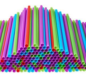 Plastic Drinking Straws 250 Count BPA-Free Multi-Colored Disposable Straws, Assorted - DuraHome (250 Pack)