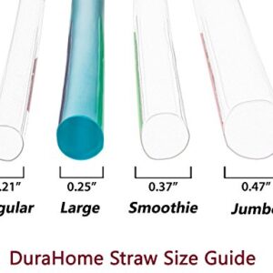 Plastic Drinking Straws 250 Count BPA-Free Multi-Colored Disposable Straws, Assorted - DuraHome (250 Pack)