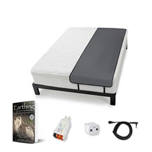 grounding sleep mat kit, like a grounding sheet for earthing, improve sleep with clint ober's earthing products, fits twin, twin xl, full, queen, king, cal king, and split king
