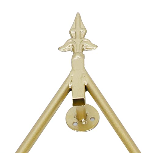 Towel Holder, Hand Towel Ring, Triangular Towel Rack Storage Hanger for Bathroom Toilet Kitchen Storage, Wall Mounted (Gold)