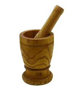 imusa mortar with pestle kitchen essentials, jumbo, natural