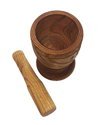 Imusa Mortar with Pestle Kitchen Essentials, Jumbo, Natural