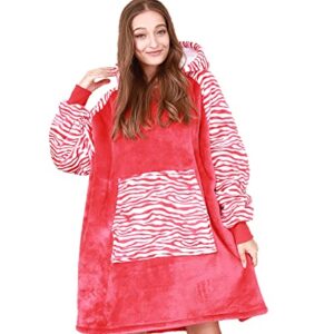 MAGICMK Wearable Blanket Hoodie Oversized Sherpa Hooded for Women and Men Comfy Blanket Jacket Wearable Blanket
