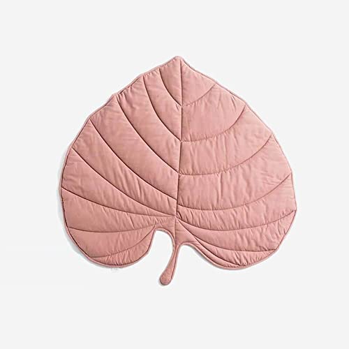 TOPTREE Bed Blanket Easter Theme Throw Blanket 3D Pink Leaves Shaped Pet Blanket Cushion Household Dog Blanket or Cat Blanket, Warm and Soft, Easter Gift for Small Animals (47"x43", Anthurium Pink)