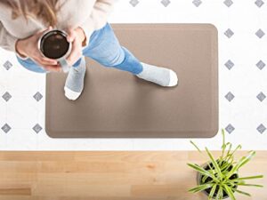 weathertech comfortmat, 24 by 36 inches anti-fatigue mat - slip resistant mat for kitchen, office, garage - stone pattern, tan
