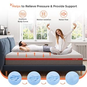 Sweetnight Queen Mattress, 12 Inch Gel Memory Foam Mattress for Cool Sleep & Pressure Relief, Medium Firm Mattress with Motion Isolation, Clarity