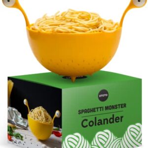 OTOTO Spaghetti Monster - Kitchen Strainer for Draining Pasta, Vegetable, Fruit - Colander Dimensions 12.2x 8.27x 7.48 in - BPA free Food Strainers for the Kitchen - Strainer and Colander