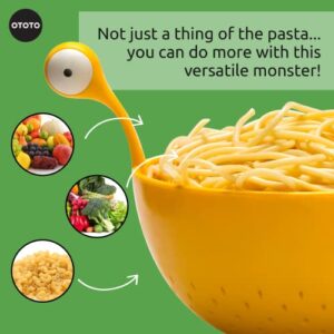 OTOTO Spaghetti Monster - Kitchen Strainer for Draining Pasta, Vegetable, Fruit - Colander Dimensions 12.2x 8.27x 7.48 in - BPA free Food Strainers for the Kitchen - Strainer and Colander