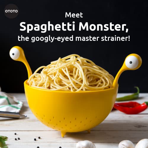 OTOTO Spaghetti Monster - Kitchen Strainer for Draining Pasta, Vegetable, Fruit - Colander Dimensions 12.2x 8.27x 7.48 in - BPA free Food Strainers for the Kitchen - Strainer and Colander