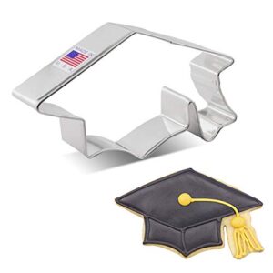 graduation cap 2023 cookie cutter, 4.5" made in usa by ann clark