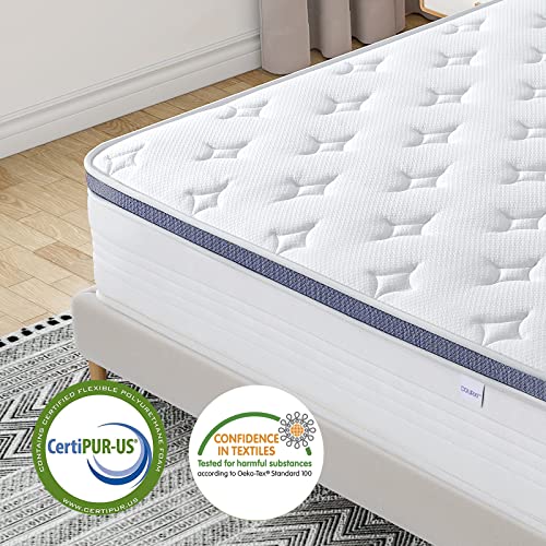 Dourxi Twin Mattress, 12 Inch Hybrid Mattress in a Box with Gel Memory Foam, Individually Pocketed Springs for Support and Pressure Relief - Medium Plush
