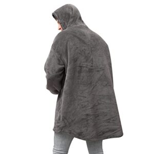 rericonq Blanket Hoodie, Oversize Hoodie Blanket Wearable For Women Man Teens,Warm Fleece Sweatshirt With Giant Pocket Thick Flannel Blanket Hooded