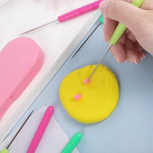 6Pcs Cookie Scribe Tool Sugar Stir Needle Stored in Plastic Box Colorful Cookie Decorating Tools DIY Baking Pin for Royal Icing Biscuit Coffee Sugarcraft Handcraft