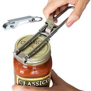 oleex jar opener for weak hands with keychain bottle cap opener. easy jar opener for seniors with arthritis or kids jar openers. jar gripper tight lid opener and bottle opener kitchen gadgets