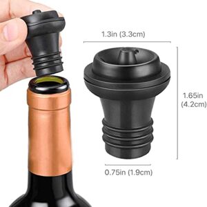 Wine Saver Vacuum Stoppers, Set of 6, Rubber Wine Stoppers, for Wine Saver Vacuum Pump Preserver, Bottle Rubber Corks To Preserve Wine Flavor Best Wine Air Vacuum Stoppers To Keep Wine Fresh