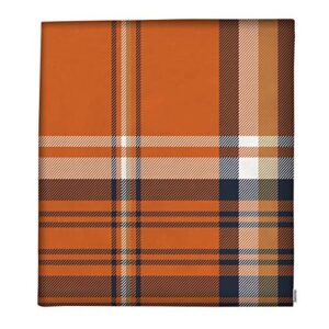 swono plaid throw blanket,orange check plaid seamless pattern thorw blanket soft warm decorative blanket for bed couch sofa office blanket 40"x50"