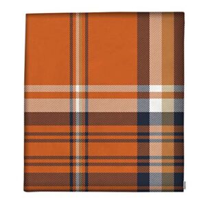 Swono Plaid Throw Blanket,Orange Check Plaid Seamless Pattern Thorw Blanket Soft Warm Decorative Blanket for Bed Couch Sofa Office Blanket 40"X50"