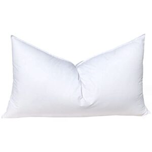 pillowflex synthetic down pillow insert - 14x20 down alternative pillow, lumbar pillow insert for sham - back pillow, travel size pillow - polyester neck pillow - 1 decorative pillow form