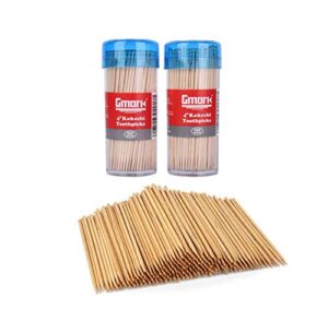 gmark premium 4" kokeshi toothpicks skewers 500ct (2 packs of 250) extra long toothpicks for appetizers gm1034