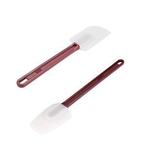high heat resistant silicone scraper spoon commercial spatula for cooking, rubber spatula set of 2, (16.5'')