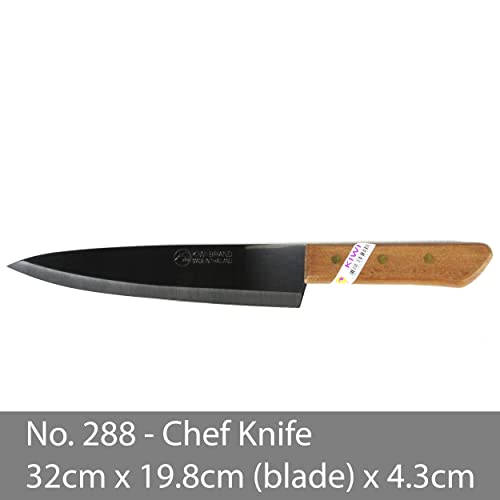 Kiwi Knife Kitchen Cut Sharp Blade Cookware Stainless Steel Size (8 Inches) No.288,Brown