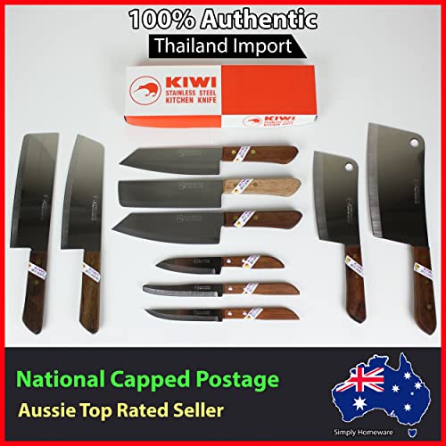 Kiwi Knife Kitchen Cut Sharp Blade Cookware Stainless Steel Size (8 Inches) No.288,Brown