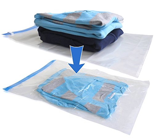 Quantity Space Saver Storage Dual Double Zipper Extra Tight Seal Bags for Travel, Suitcase, Moving, and Household use in size 53"x40" / 130cm x 100cm