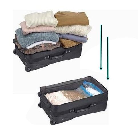 Quantity Space Saver Storage Dual Double Zipper Extra Tight Seal Bags for Travel, Suitcase, Moving, and Household use in size 53"x40" / 130cm x 100cm