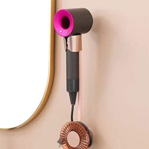 HZWZ Wall-mounted hole-free adjustable universal hair dryer bracket, free hands, hair dryer storage rack, wall-mounted hair dryer lazy bracket tool-free installation