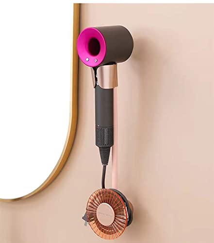 HZWZ Wall-mounted hole-free adjustable universal hair dryer bracket, free hands, hair dryer storage rack, wall-mounted hair dryer lazy bracket tool-free installation