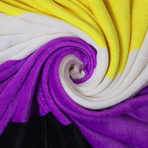 Nonbinary Pride Super Plush Blanket - 50x60 Soft Throw Blanket - Perfect for Cuddle Season Ace Price LGBT Blanket…