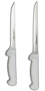 dexter-russell 7" and 8" fillet knife w/polypropylene white handle,boning knife, flexible fillet knives for meat fish poultry chicken,bundle
