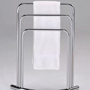 KB Designs - 3 Tier Freestanding Metal Towel Rack Stand, Chrome