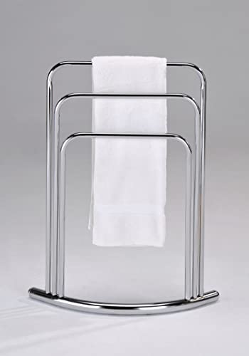 KB Designs - 3 Tier Freestanding Metal Towel Rack Stand, Chrome