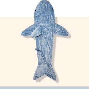 Shark Blanket, Shark Wearable Blanket Adult, Shark Blanket Hoodie Wearable, Shark Blanket Super Soft Cozy Shark Sleeping Bag (74.8inX35.5in (L) for Adults or Women with a Height of 155-175cm)